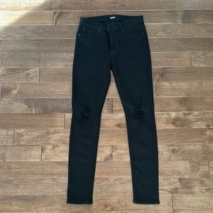 Black Distressed Skinny Jeans